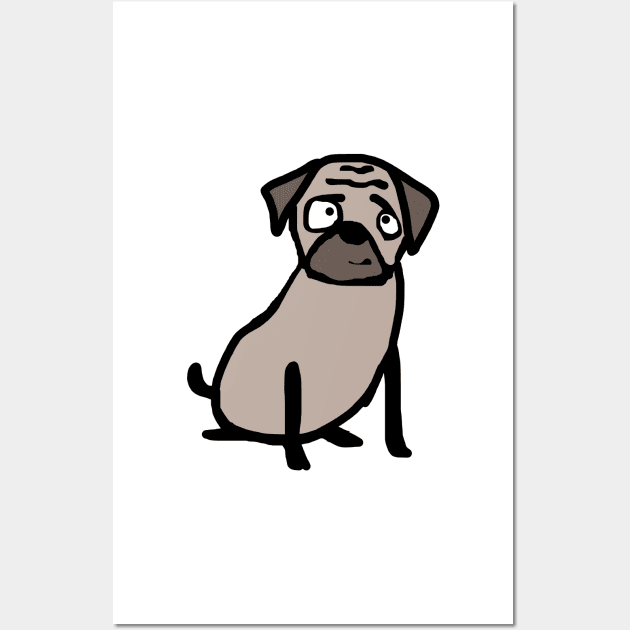 Hermione the Pug Puppy Wall Art by jenido